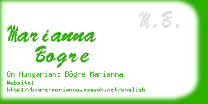 marianna bogre business card